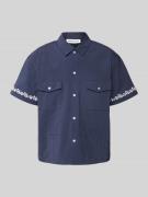 PROHIBITED Freizeithemd mit Knopfleiste in Marine, Größe L