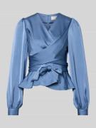 Neo Noir Regular Fit Bluse mit V-Ausschnitt Modell 'Rista' in Blau, Gr...