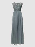 Christian Berg Cocktail Abendkleid mit Ziersteinbesatz in Bottle, Größ...