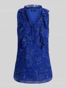 Lauren Ralph Lauren Relaxed Fit Blusentop mit Paisley-Muster in Blau, ...