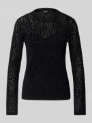 JOOP! Longsleeve mit geripptem Rundhalsausschnitt Modell 'TEIDA' in Bl...