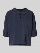 Marc Cain Blusenshirt mit Schlüsselloch-Ausschnitt in Marine, Größe 34