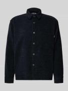 REVIEW Regular Fit Freizeithemd mit Strukturmuster in Black, Größe L