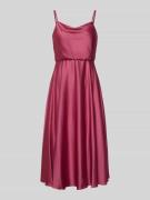 Jake*s Cocktail Cocktailkleid mit Wasserfall-Ausschnitt in Fuchsia, Gr...