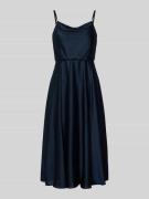 Jake*s Cocktail Cocktailkleid mit Wasserfall-Ausschnitt in Marine Mela...