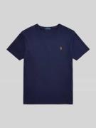 Polo Ralph Lauren Slim Fit T-Shirt aus reiner Baumwolle in Marine, Grö...
