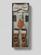 Roy Robson Fliege und Hosenträger im Set in Oliv, Größe 1