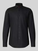HUGO Slim Fit Businesshemd aus reiner Baumwolle Modell 'KENNO' in Blac...
