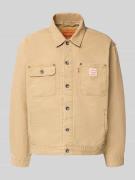 Levi's® Jeansjacke mit Knopfleiste in Beige, Größe L