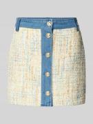 Liu Jo White Minirock mit Pailettenbesatz in Offwhite, Größe 36