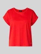 monari Relaxed Fit T-Shirt mit Logo-Applikation Modell 'Pima' in Hellr...