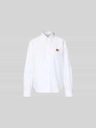 Kenzo Regular Fit Hemdbluse aus Baumwolle in Weiss, Größe 34