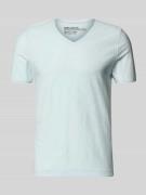 MCNEAL T-Shirt mit geripptem Rundhalsausschnitt in Helltuerkis, Größe ...