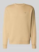 Tommy Jeans Regular Fit Sweatshirt aus Baumwoll-Mix in Beige, Größe L