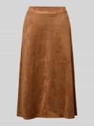 FREE/QUENT Regular Fit Midirock in Wildleder-Optik Modell 'Duva' in Ca...