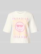 Only Relaxed Fit T-Shirt aus reiner Baumwolle Modell 'CARTY' in Offwhi...