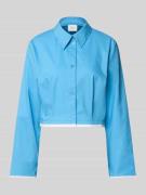 Gestuz Cropped Hemdbluse mit gelegten Falten Modell 'Zopy' in Hellblau...