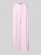 Marc Cain Wide Fit Stoffhose mit Bügelfalten in Pink, Größe 34