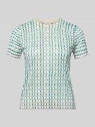 Jake*s Collection Strickshirt aus Viskose-Mix im Allover-Look in Bleu,...