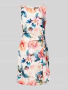 Vera Mont Knielanges Cocktailkleid in Wickel-Optik in Orange, Größe 36