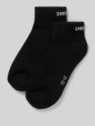 Snocks Socken mit Label-Detail im 2er-Pack in Black, Größe 39-42