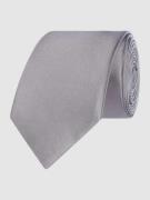 Monti Krawatte aus reiner Seide (6 cm) in Mittelgrau, Größe 6CM