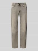 Jack & Jones Regular Fit Jeans im Used-Look Modell 'CLARK' in Hellgrau...