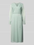 Vila Midikleid mit Taillenband Modell 'FALIA' in Hellgruen, Größe 34