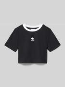 adidas Originals T-Shirt mit Logo-Print und Rundhalsausschnitt in Blac...