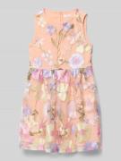 s.Oliver RED LABEL Tailliertes Chiffonkleid mit Stickereien in Apricot...