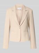 comma Slim Fit Blazer mit Viskose-Anteil in Sand, Größe 34