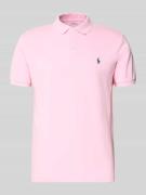 Polo Ralph Lauren Slim Fit Poloshirt aus Baumwoll-Mix in Rosa, Größe L