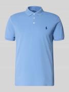 Polo Ralph Lauren Slim Fit Poloshirt aus Baumwoll-Mix in Bleu, Größe L