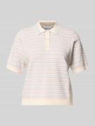 Jake*s Collection Strickshirt aus Viskose-Mix mit Polokragen in Bleu, ...