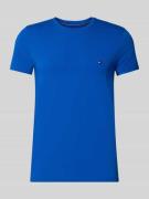 Tommy Hilfiger Slim Fit T-Shirt aus Baumwoll-Mix in Royal, Größe L
