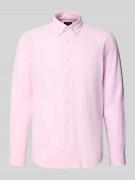 MCNEAL Slim Fit Freizeithemd aus reiner Baumwolle in Rosa, Größe L