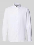 MCNEAL Slim Fit Freizeithemd aus reiner Baumwolle in Weiss, Größe L