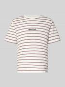 Jack & Jones T-Shirt mit Streifenmuster und Rundhalsausschnitt in Offw...