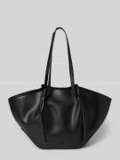 Seidenfelt Shopper mit Knotendetail in Black, Größe 1