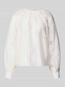Copenhagen Muse Langarmbluse aus Lyocell-Mix Modell 'MOLLY' in Offwhit...