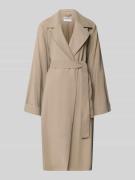 Jake*s Casual Trenchcoat aus Viskose-Mix mit Bindegürtel in Taupe, Grö...