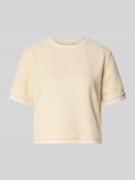 Jake*s Collection T-Shirt in Frotte-Optik mit Rundhalsausschnitt in Ec...