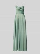 V.M. Abendkleid mit rückseitiger Schnürung und Wasserfall-Ausschnitt i...