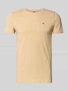 Tommy Jeans Regular Fit T-Shirt aus reiner Baumwolle in Beige, Größe L