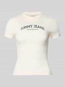 Tommy Jeans Slim Fit T-Shirt aus Baumwoll-Mix Modell 'SLIM VARSITY' in...