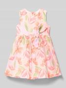 Mayoral Kleid im Allover-Look aus Leinen-Mix in Orange, Größe 104