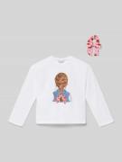 Mayoral Longsleeve mit Motiv-Print und Rundhalsausschnitt in Weiss, Gr...