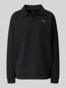 PUMA Relaxed Fit Poloshirt mit Lyocell-Anteil in Black, Größe L