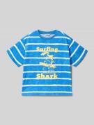 Mayoral Regular Fit T-Shirt mit Motiv-Print in Blau, Größe 104