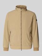 bugatti Regular Fit Jacke mit Stehkragen in Beige, Größe 46